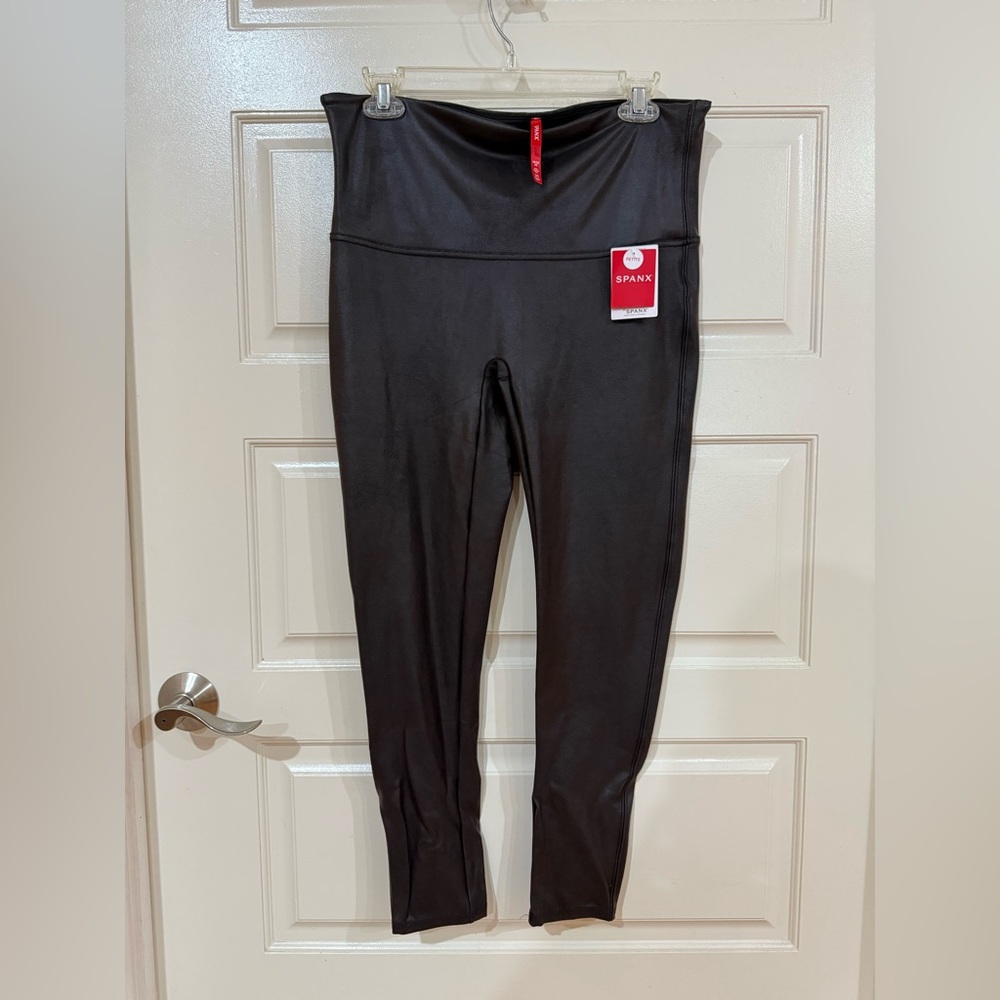SPANX faux leather leggings NWT